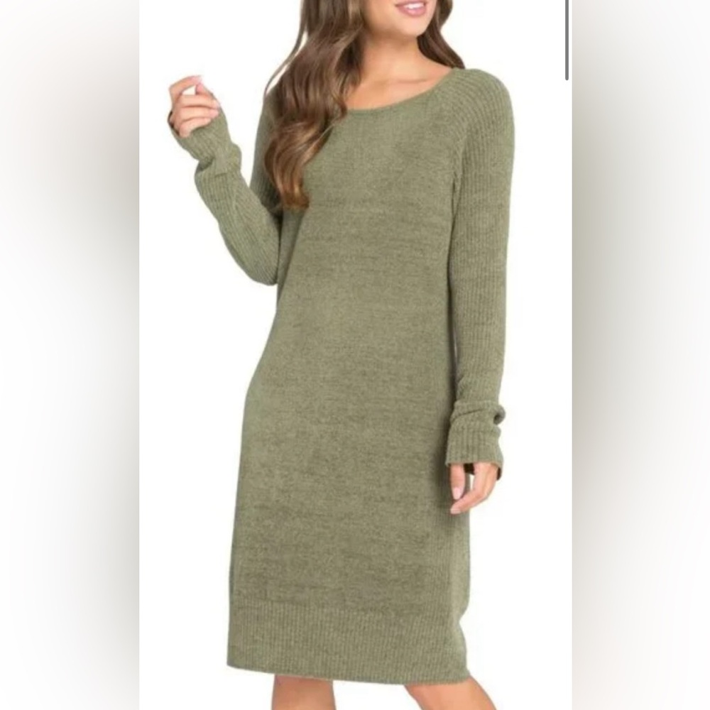 Barefoot Dreams Olive Midi Sweater Dress